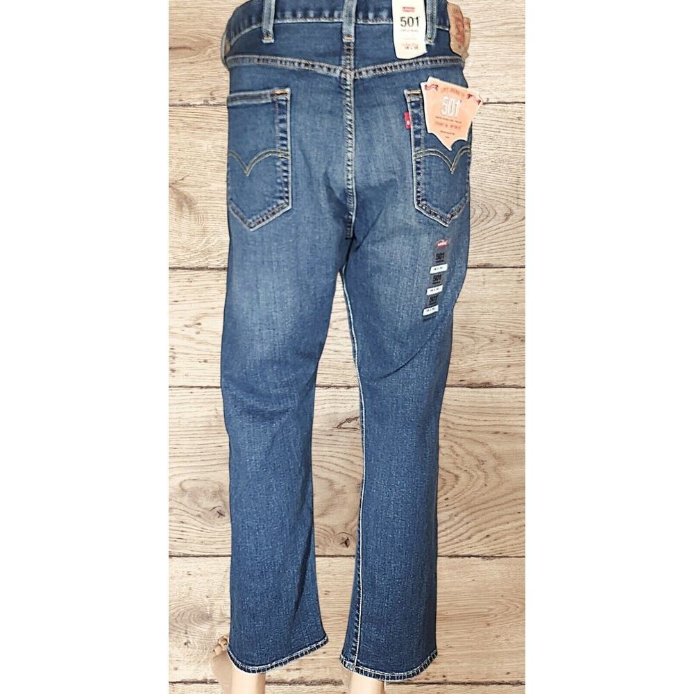 Levis 501 Original Fit Straight Leg Button Fly Jeans Mens 38X30(29" actual) NWT